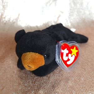 Ty Beanie Baby "Blackie" BNWT black bear 🐻 - RARE